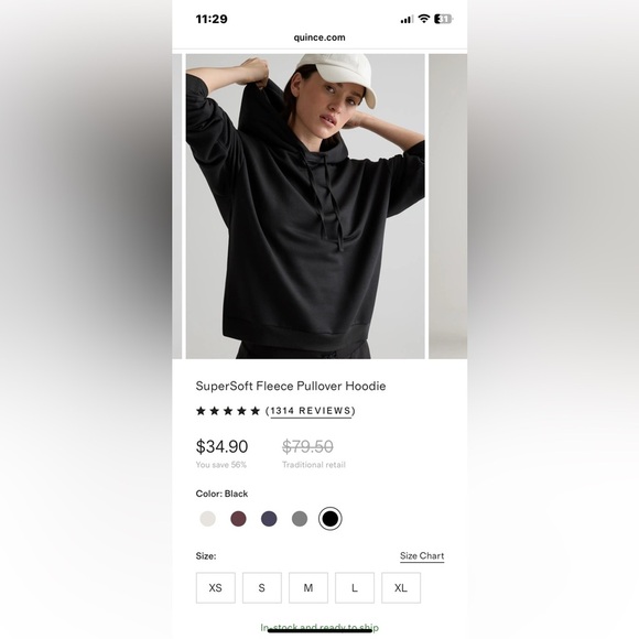 Quince Super Soft Fleece Lounge Pants and Hoodie - Picture 5 of 16